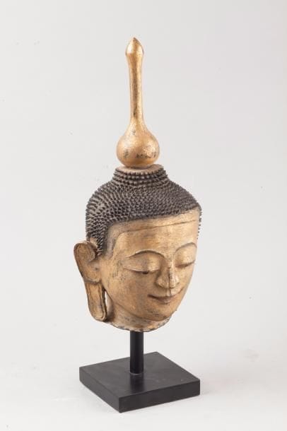 Birmanie, XIXe siècle Tête de bouddha en...