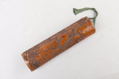 Japon, XIXe siècle Etui ou sagemono en bambou...