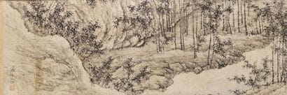 Chine, XIXe siècle Peinture à l'encre sur...