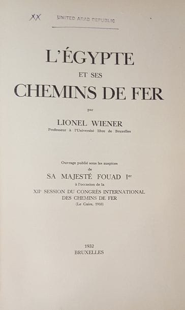 Lionel WIENER. L’Egypte et ses Chemins de...