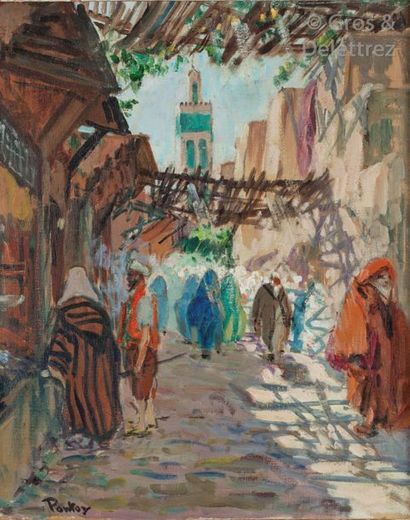 Henri PONTOY (1888-1968) Le minaret depuis...