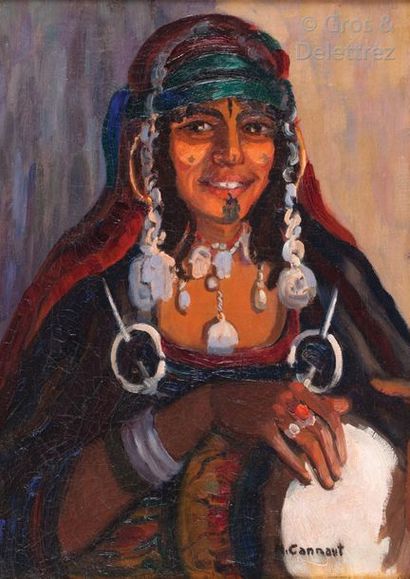 Micheline CANNAUT-UTZ (XXème siècle) Portrait...