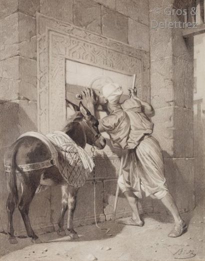 Alexandre BIDA (1813-1895) A la fontaine...