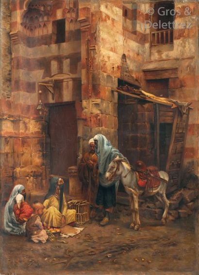 Charles WILDA (1854-1907) (Attribué à) Marchandes...