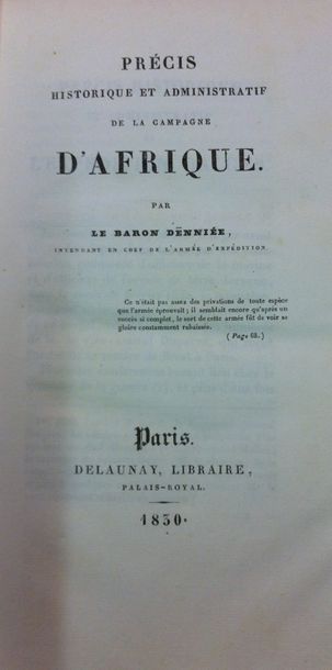 Baron Pierre-Paul DENNIE (1781-1848). Précis...