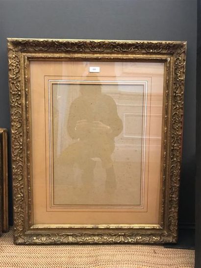 CADRE en bois et stuc dorés style Louis XIV,...