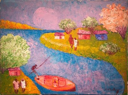 HENRY Calixte (1933 - 2010)

Le passeur 

Huile...