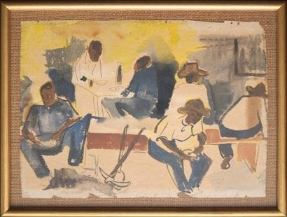 LAZARD Luckner (1928 - 1998)

La pause 

Aquarelle...