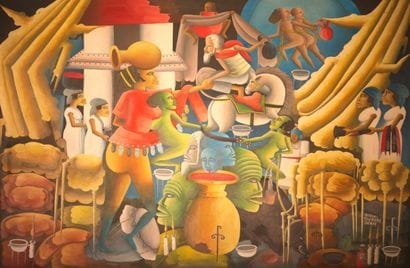 DOMOND Hugues 

Vodou Ceremony 

Acrylic...