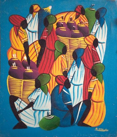 DAMY J. 

Le marché aux aubergines 

Acrylique...