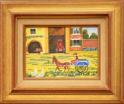 Walk of a coquet 

Oil on canvas signed in

16...