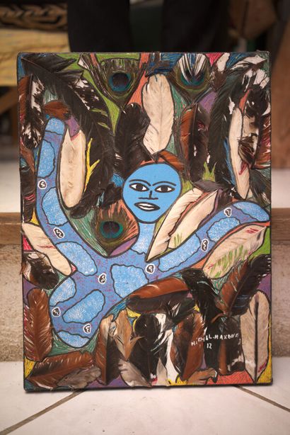 MAXENE Michel 

Loa plumé 

Acrylique et...