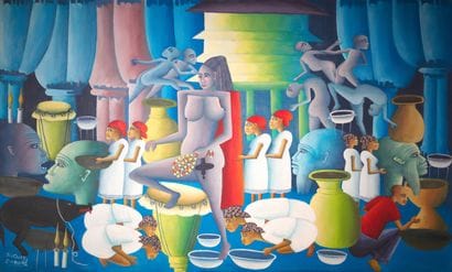 DOMOND Hugues 

Vodou Ceremony 

Acrylic...