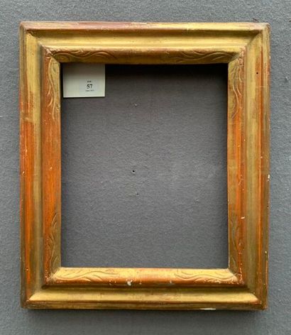 CADRE à profil renversé en bois mouluré et...