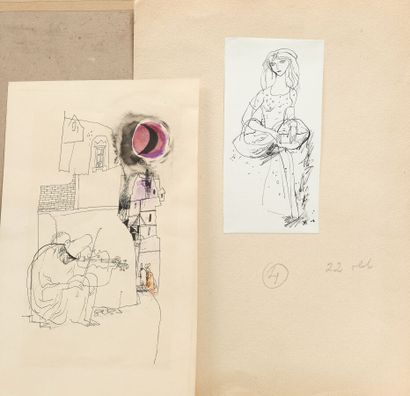 Endre SZASZ (1926-2003)
Femme ratissant et...