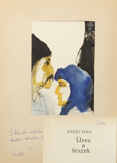 Mária BOZÓKY (1917-1996) 
Personnage buvant
Dessin...