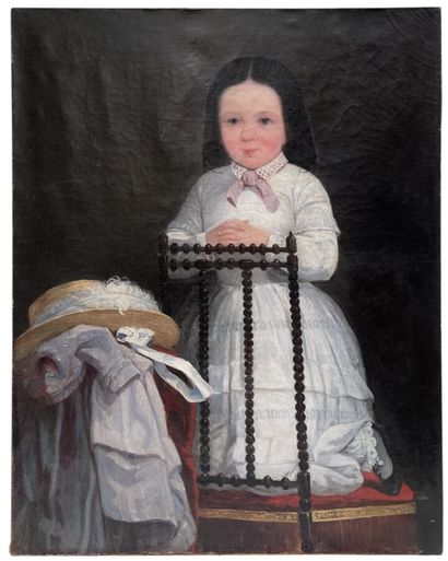 ECOLE du XIXe siècle
Petite fille priant...