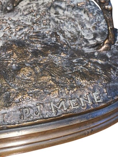 MENE Pierre Jules 1810 - 1879
Combat de Cerfs
Bronze...