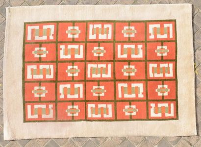 Jules LELEU (1883-1961) 
TAPIS en laine et...