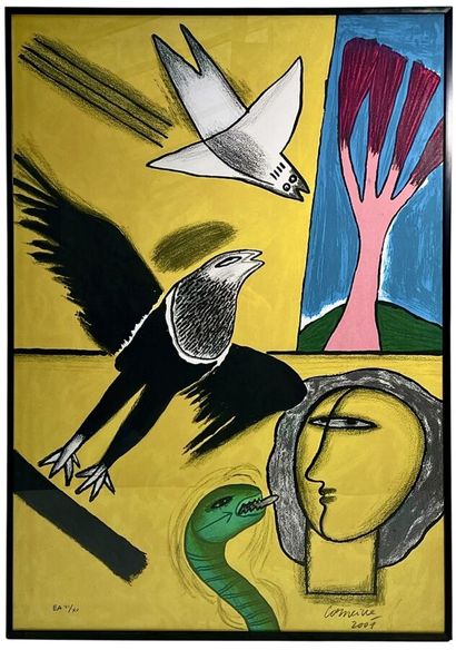 CORNEILLE (1922-2010)
Composition au serpent,...