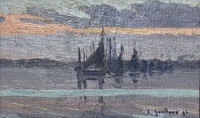 Charles Victor GUILLOUX (1866-1946) 
Coucher...