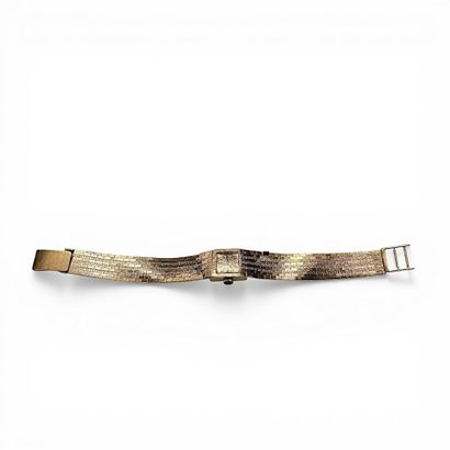 MONTRE BRACELET de dame en or jaune 18K (750...