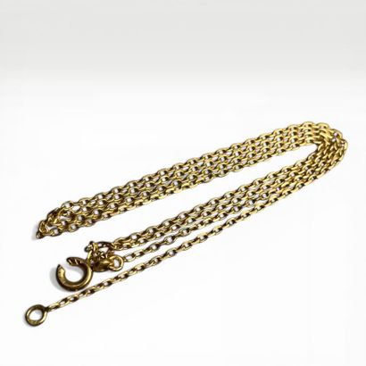 Fine CHAINE de cou en or jaune 18K (750 millièmes),...