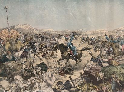 La Prise de la Smala d'Abd el Kader
Chromolithographie,...