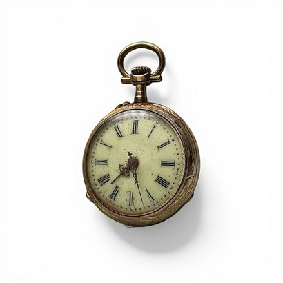 MONTRE DE COL en or jaune 18K (750 millièmes)...