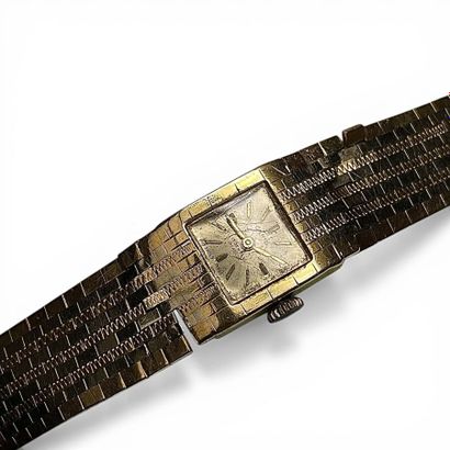 MONTRE BRACELET de dame en or jaune 18K (750...