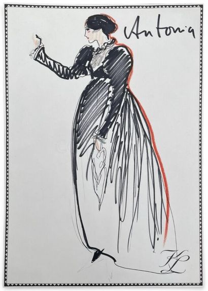 KARL LAGERFELD (1933 - 2019) 
Costume pour...