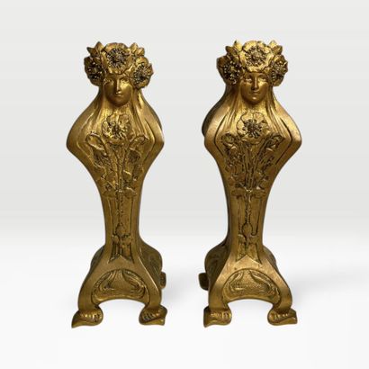 Louis CHALON (1866-1940)
PAIRE DE BOUGEOIRS...