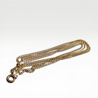 Fine CHAINE de cou en or jaune 18K (750 millièmes),...