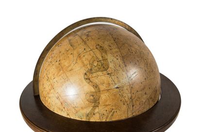 GLOBE CELESTE de parquet en papier, plâtre...