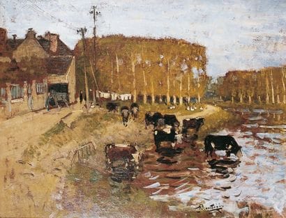 Pierre-Eugène MONTEZIN - 1874-1946
L'ABREUVOIR...