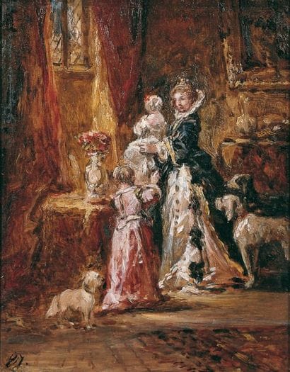 Eugène ISABEY - 1803-1886
SCÈNE D'INTÉRIEUR...