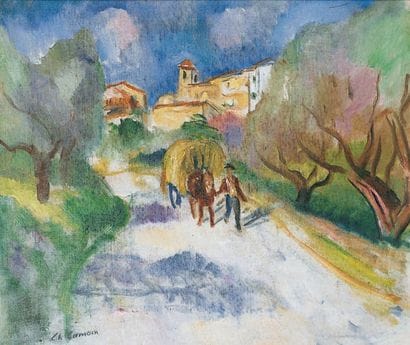 Charles CAMOIN - 1879-1965
CHARRETTE DE FOIN...
