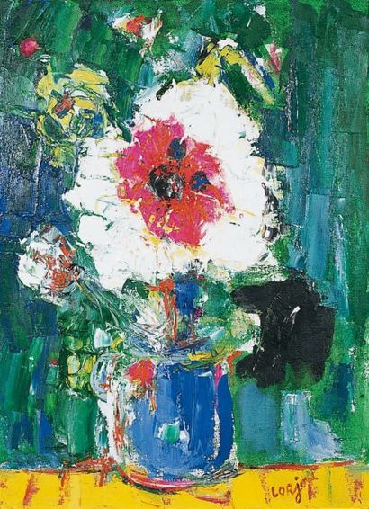 Bernard LORJOU - 1908-1986
VASE DE FLEURS...