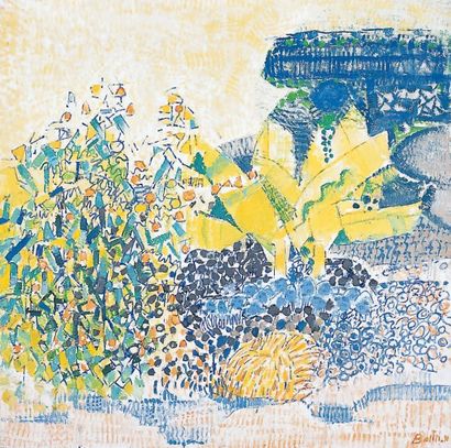 Gustave BOLIN - 1920-1999
JARDIN MÉDITERRANÉEN,...