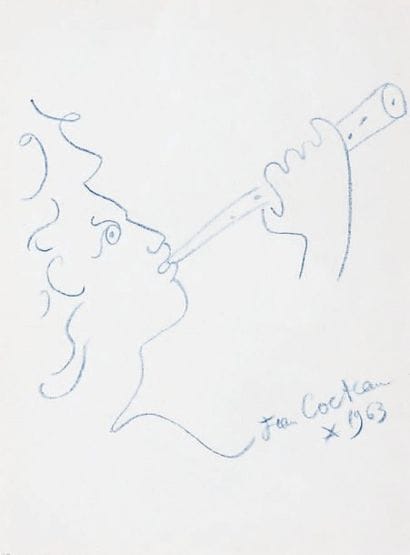 Jean COCTEAU - 1889-1963
LE JOUEUR DE FLÛTE,...