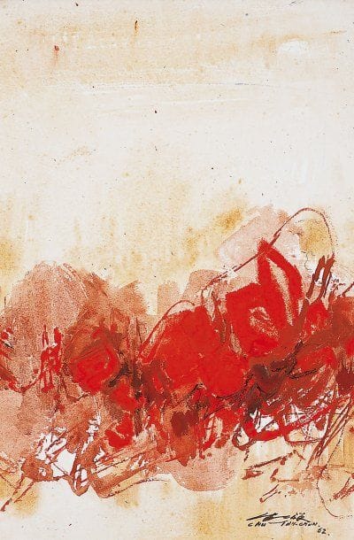 CHU-TEH-CHUN, né en 1920
COMPOSITION ROUGE,...