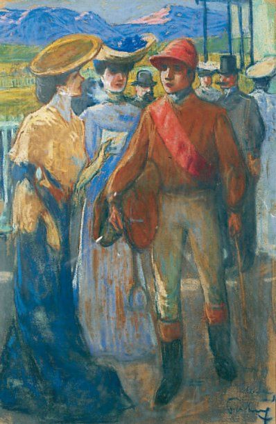 FORTUNEY - 1878-1950
LE JOCKEY Pastel signé...