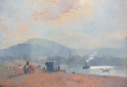 Albert LEBOURG - 1849-1928
BAC SUR LA SEINE...