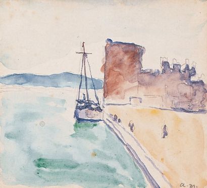 Albert MARQUET - 1875-1947
LE PORT Aquarelle...