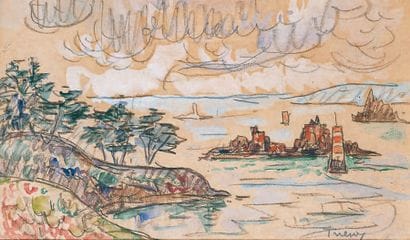 Paul SIGNAC - 1863-1935
LA BAIE DE TRIEUX...