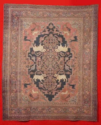 Original et fin tapis KHORASSAN du milieu...