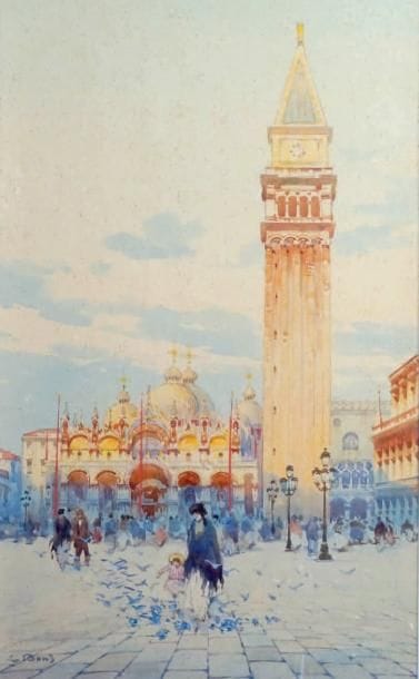 Emilio BONI - 1844-1867
VENISE, LA PIAZZETTA...