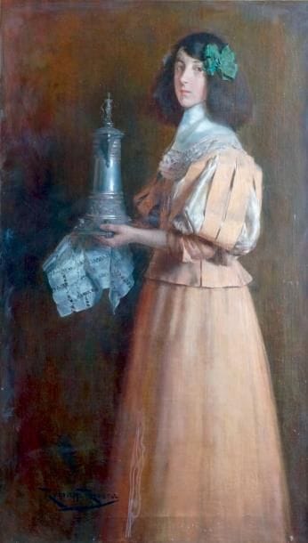 Roman RIBERA - 1848-1935
JEUNE FEMME DU SIÈCLE...
