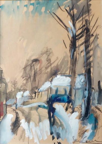 GEN-PAUL - 1895-1975
RUE SOUS LA NEIGE, vers...