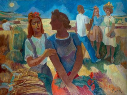 Yves ALIX - 1890-1964
LA PROMENADE AUX CHAMPS,...